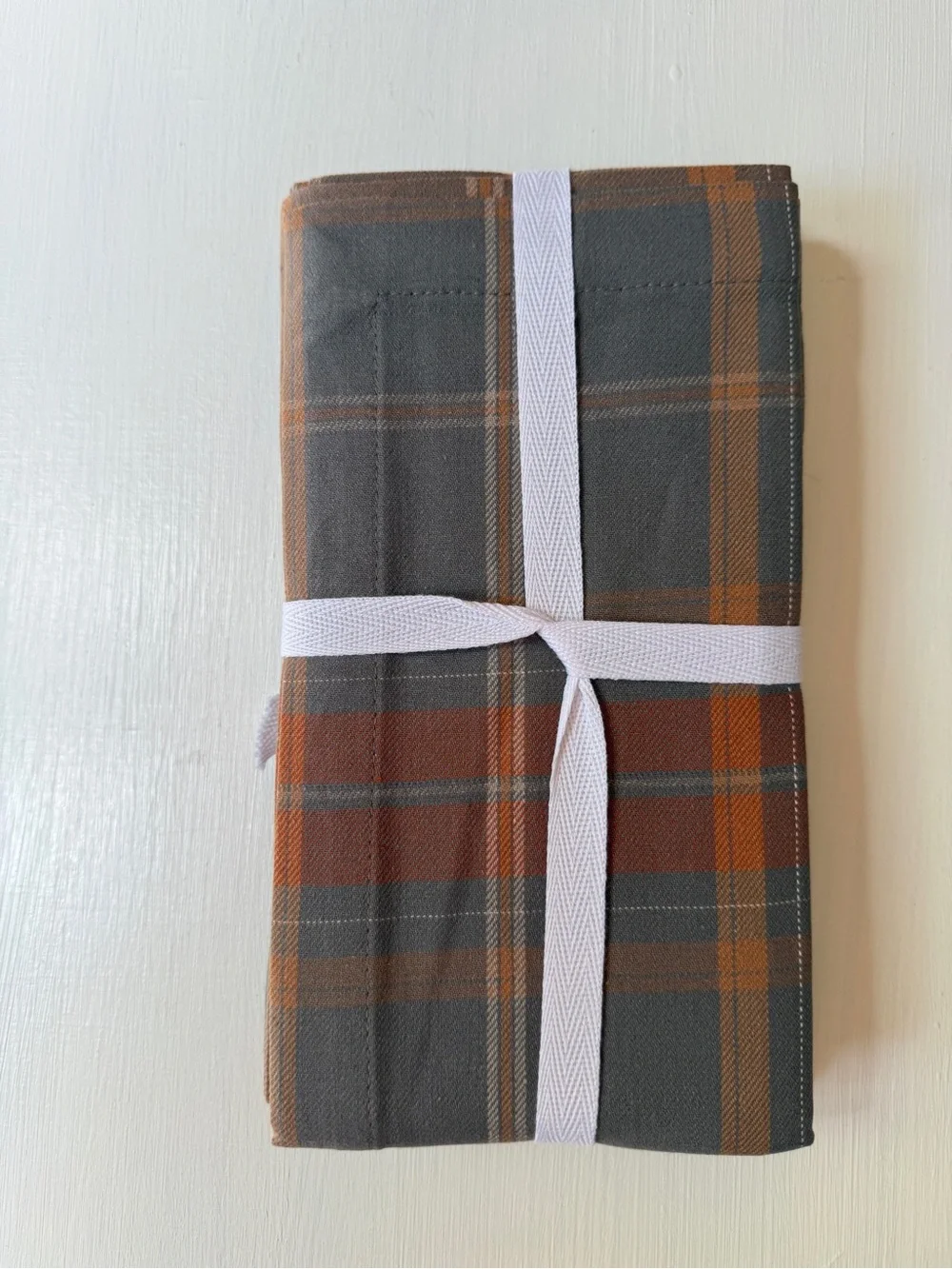 NWT Williams Sonoma PLYMOUTH PLAID BUNDLE: TABLE RUNNER & (4) NAPKINS AUTUMN